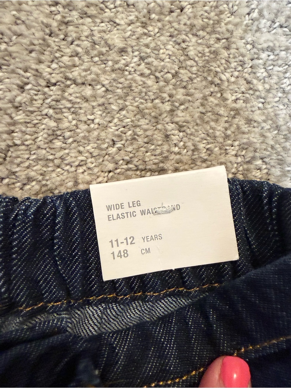 ZARA Girls Fluid Jogger Wide Leg Jeans – Size 11–12 Years (148 cm) – NWT - Picture 3 of 5